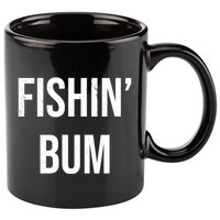 Fishin Bum Funny Fishing Fisherman 11oz C Handle Ceramic Mug
