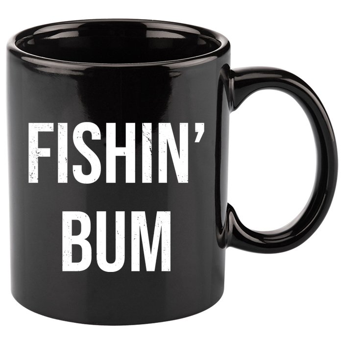 Fishin Bum Funny Fishing Fisherman 11oz C Handle Ceramic Mug