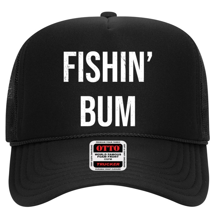 Fishin Bum Funny Fishing Fisherman Trucker Hat