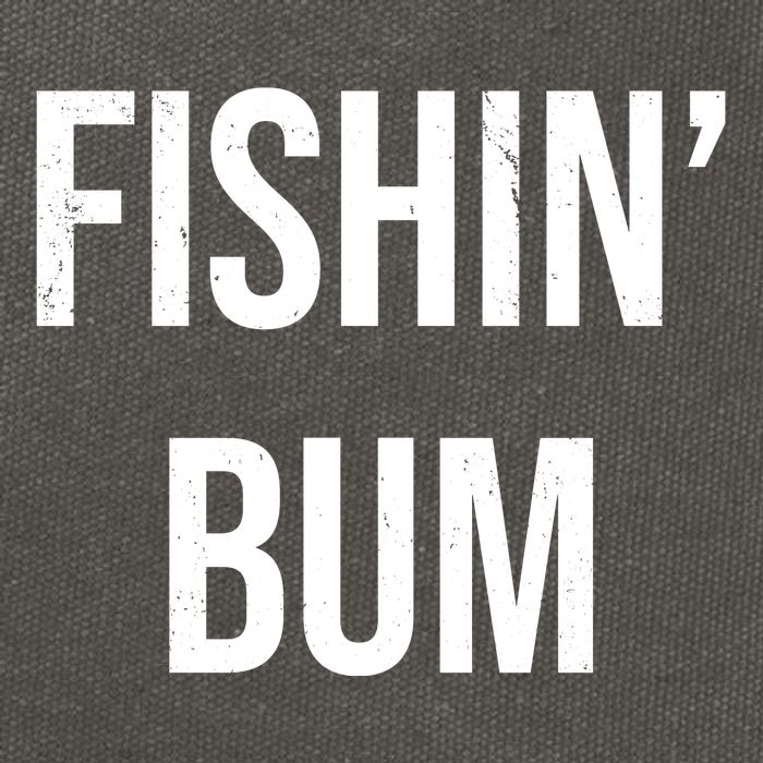 Fishin Bum Funny Fishing Fisherman Cotton Canvas Backpack
