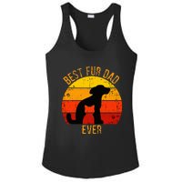 Funny Best Fur Dad Ever Vintage Retro Dog Cat Owner Ladies PosiCharge Competitor Racerback Tank