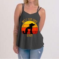 Funny Best Fur Dad Ever Vintage Retro Dog Cat Owner Women's Strappy Tank