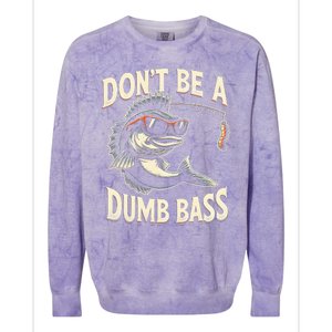 Funny Bass Fishing Stuff Funny Dad Bass Fish Papa Fishing Colorblast Crewneck Sweatshirt