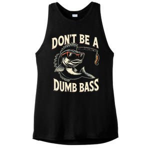 Funny Bass Fishing Stuff Funny Dad Bass Fish Papa Fishing Ladies PosiCharge Tri-Blend Wicking Tank