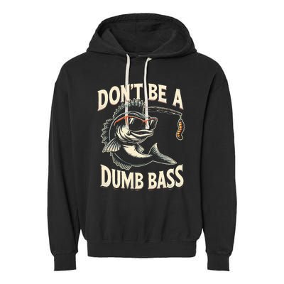 Funny Bass Fishing Stuff Funny Dad Bass Fish Papa Fishing Garment-Dyed Fleece Hoodie