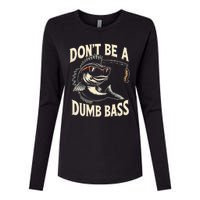 Funny Bass Fishing Stuff Funny Dad Bass Fish Papa Fishing Womens Cotton Relaxed Long Sleeve T-Shirt