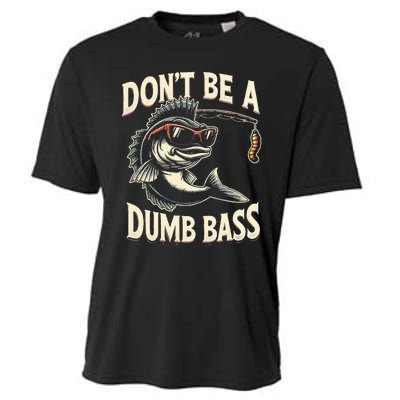 Funny Bass Fishing Stuff Funny Dad Bass Fish Papa Fishing Cooling Performance Crew T-Shirt