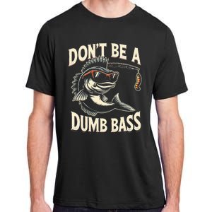 Funny Bass Fishing Stuff Funny Dad Bass Fish Papa Fishing Adult ChromaSoft Performance T-Shirt