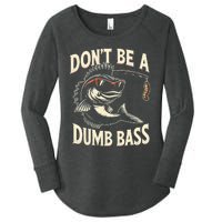 Funny Bass Fishing Stuff Funny Dad Bass Fish Papa Fishing Women's Perfect Tri Tunic Long Sleeve Shirt