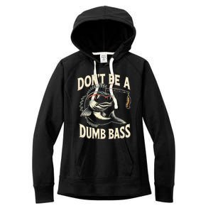 Funny Bass Fishing Stuff Funny Dad Bass Fish Papa Fishing Women's Fleece Hoodie