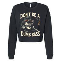 Funny Bass Fishing Stuff Funny Dad Bass Fish Papa Fishing Cropped Pullover Crew