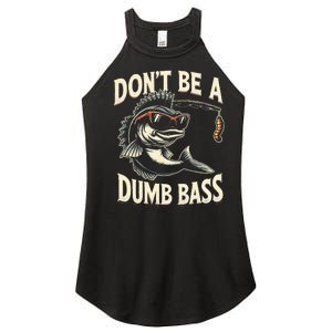 Funny Bass Fishing Stuff Funny Dad Bass Fish Papa Fishing Women's Perfect Tri Rocker Tank