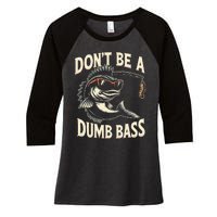 Funny Bass Fishing Stuff Funny Dad Bass Fish Papa Fishing Women's Tri-Blend 3/4-Sleeve Raglan Shirt