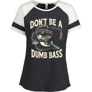 Funny Bass Fishing Stuff Funny Dad Bass Fish Papa Fishing Enza Ladies Jersey Colorblock Tee