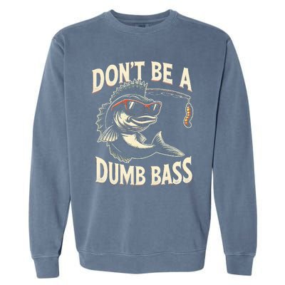 Funny Bass Fishing Stuff Funny Dad Bass Fish Papa Fishing Garment-Dyed Sweatshirt