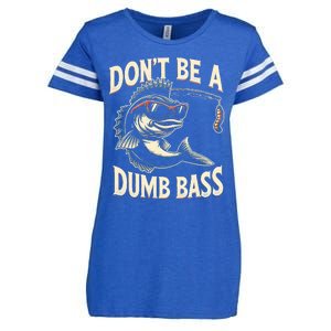 Funny Bass Fishing Stuff Funny Dad Bass Fish Papa Fishing Enza Ladies Jersey Football T-Shirt