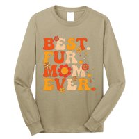 Funny Best Fur Mom Ever Vintage Retro Dog And Cat Owner Love Long Sleeve Shirt