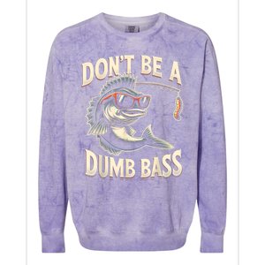 Funny Bass Fishing Stuff Funny Dad Bass Fish Papa Fishing Colorblast Crewneck Sweatshirt