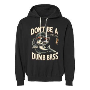 Funny Bass Fishing Stuff Funny Dad Bass Fish Papa Fishing Garment-Dyed Fleece Hoodie