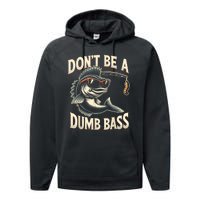 Funny Bass Fishing Stuff Funny Dad Bass Fish Papa Fishing Performance Fleece Hoodie