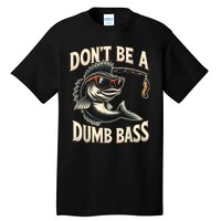 Funny Bass Fishing Stuff Funny Dad Bass Fish Papa Fishing Tall T-Shirt