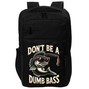 Funny Bass Fishing Stuff Funny Dad Bass Fish Papa Fishing Impact Tech Backpack