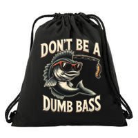 Funny Bass Fishing Stuff Funny Dad Bass Fish Papa Fishing Drawstring Bag