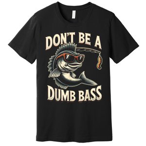 Funny Bass Fishing Stuff Funny Dad Bass Fish Papa Fishing Premium T-Shirt