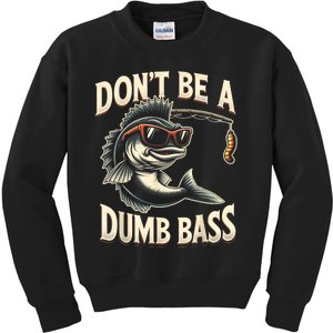 Funny Bass Fishing Stuff Funny Dad Bass Fish Papa Fishing Kids Sweatshirt