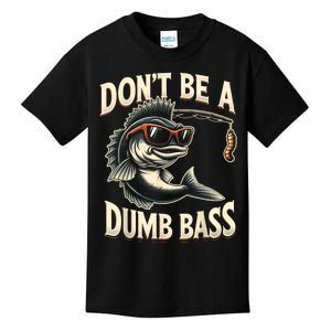 Funny Bass Fishing Stuff Funny Dad Bass Fish Papa Fishing Kids T-Shirt