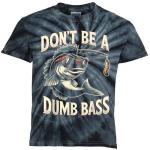 Funny Bass Fishing Stuff Funny Dad Bass Fish Papa Fishing Kids Tie-Dye T-Shirt