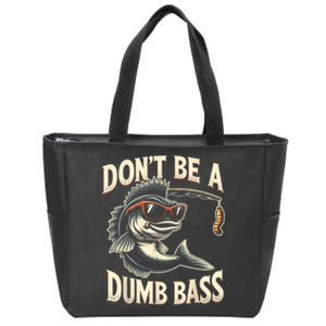 Funny Bass Fishing Stuff Funny Dad Bass Fish Papa Fishing Zip Tote Bag