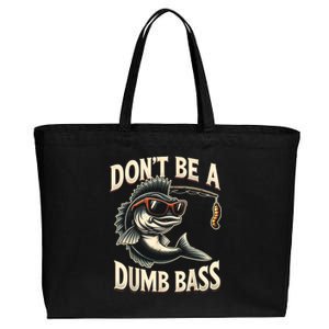 Funny Bass Fishing Stuff Funny Dad Bass Fish Papa Fishing Cotton Canvas Jumbo Tote