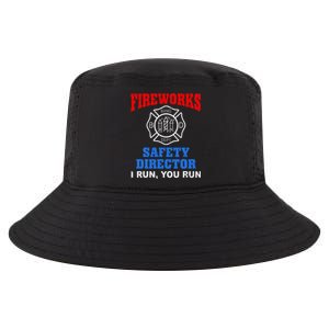 Funny Bang Firecracker Firework Safety Director I Run You Ru Cool Comfort Performance Bucket Hat