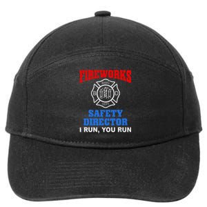 Funny Bang Firecracker Firework Safety Director I Run You Ru 7-Panel Snapback Hat