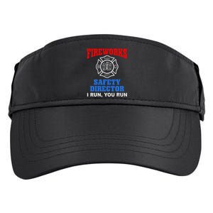 Funny Bang Firecracker Firework Safety Director I Run You Ru Adult Drive Performance Visor