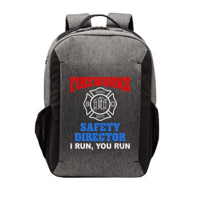 Funny Bang Firecracker Firework Safety Director I Run You Ru Vector Backpack