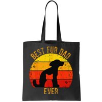 Funny Best Fur Dad Ever Vintage Retro Dog Cat Owner Tote Bag