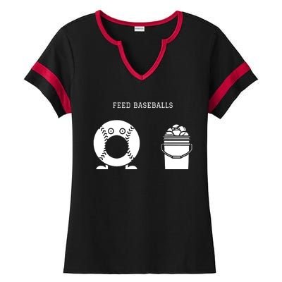 Feed Baseballs Ladies Halftime Notch Neck Tee