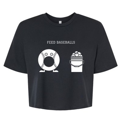 Feed Baseballs Bella+Canvas Jersey Crop Tee