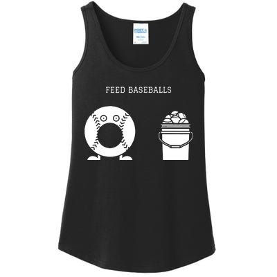 Feed Baseballs Ladies Essential Tank