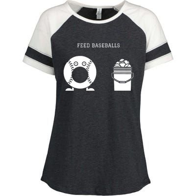 Feed Baseballs Enza Ladies Jersey Colorblock Tee