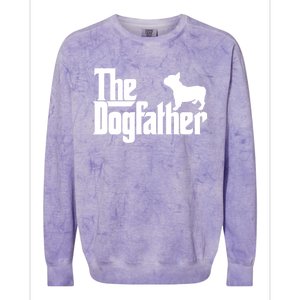 French Bulldog Father Dad Gift The Dogfather Gift Funny Gift Colorblast Crewneck Sweatshirt