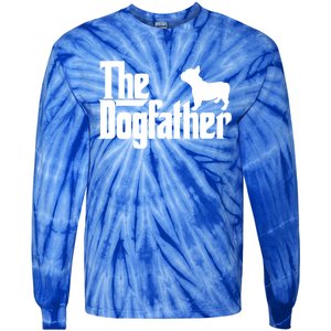 French Bulldog Father Dad Gift The Dogfather Gift Funny Gift Tie-Dye Long Sleeve Shirt