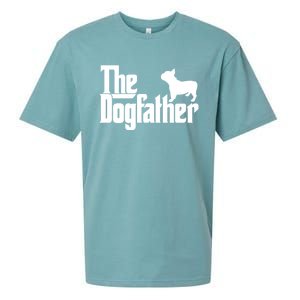 French Bulldog Father Dad Gift The Dogfather Gift Funny Gift Sueded Cloud Jersey T-Shirt