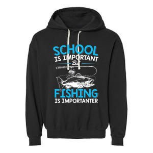 Fishing Boy Fish Lover Teen Boy Fishing Garment-Dyed Fleece Hoodie