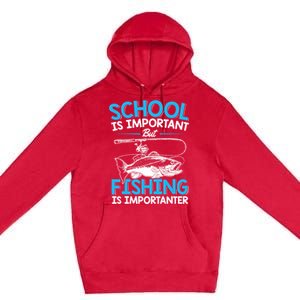 Fishing Boy Fish Lover Teen Boy Fishing Premium Pullover Hoodie