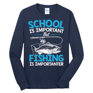 Fishing Boy Fish Lover Teen Boy Fishing Tall Long Sleeve T-Shirt