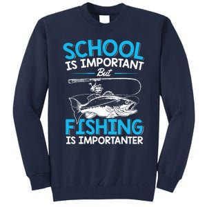 Fishing Boy Fish Lover Teen Boy Fishing Tall Sweatshirt