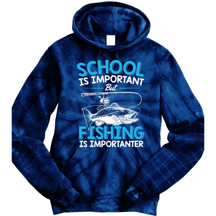 Fishing Boy Fish Lover Teen Boy Fishing Tie Dye Hoodie